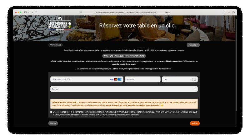 Paramétrage d'une empreinte bancaire anti no-show dans un logiciel de réservation